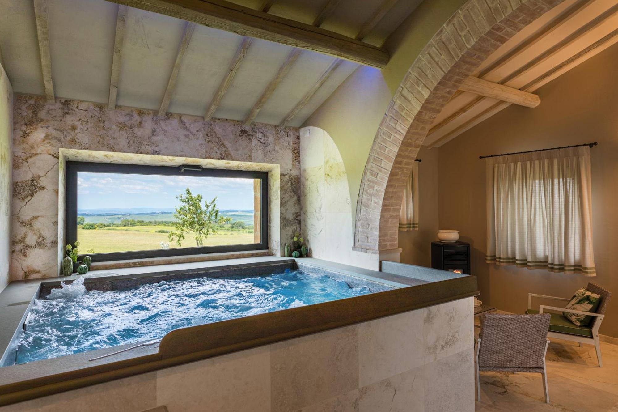 Villa I Cipressini Piscina Riscaldata Spa Toscana Pienza Buitenkant foto